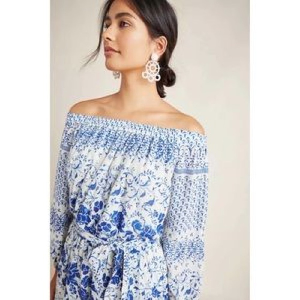 Anthropologie Clemente off shoulder romper - Picture 2 of 11
